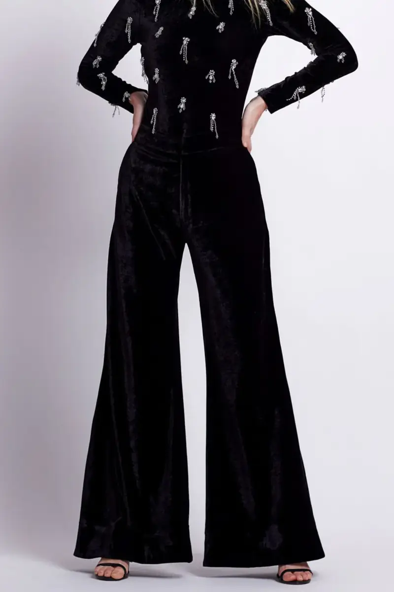 PatBo PREORDER: VELVET WIDE LEG PANT | Thumbnail 5