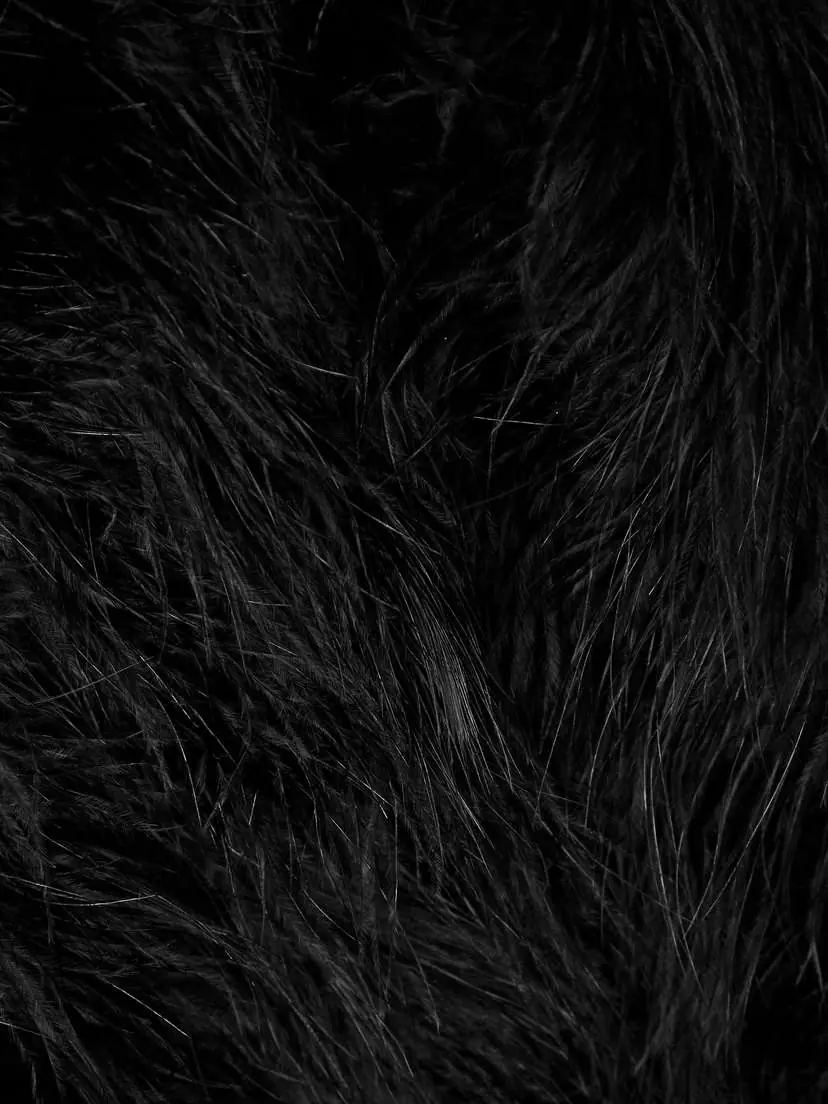 Yves Salomon Cropped Feathered Satin Jacket | Thumbnail 4 Yves Salomon Cropped Feathered Satin Jacket | Thumbnail 4