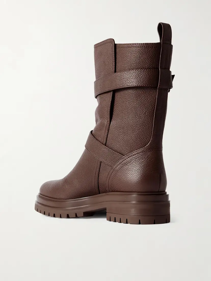 Gianvito Rossi Thiago Flair Buckled Textured-leather Boots | Thumbnail 3 Gianvito Rossi Thiago Flair Buckled Textured-leather Boots | Thumbnail 3