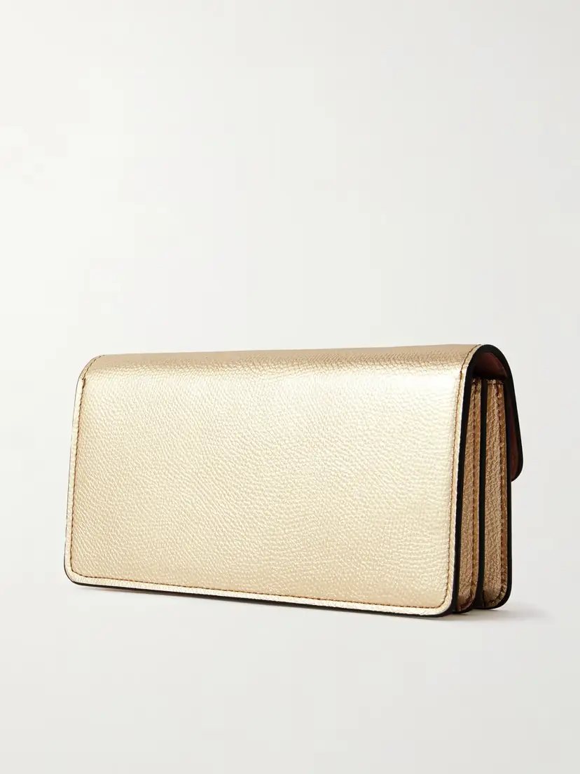 Valentino Garavani Vlogo Metallic Textured-leather Wallet | Thumbnail 3 Valentino Garavani Vlogo Metallic Textured-leather Wallet | Thumbnail 3