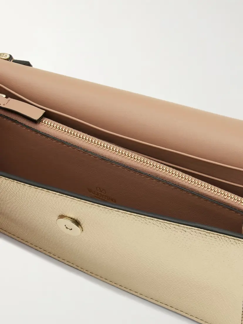 Valentino Garavani Vlogo Metallic Textured-leather Wallet | Thumbnail 5 Valentino Garavani Vlogo Metallic Textured-leather Wallet | Thumbnail 5