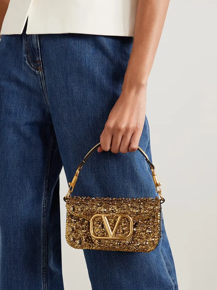 Valentino Garavani Locò Small Embellished Leather Bag | Thumbnail 6 Valentino Garavani Locò Small Embellished Leather Bag | Thumbnail 6