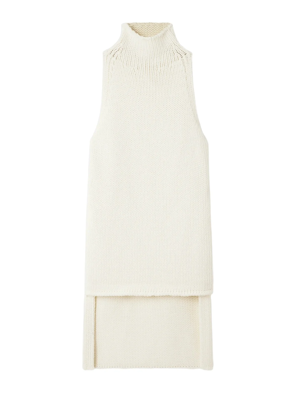 Sleeveless Wool Turtleneck Sweater