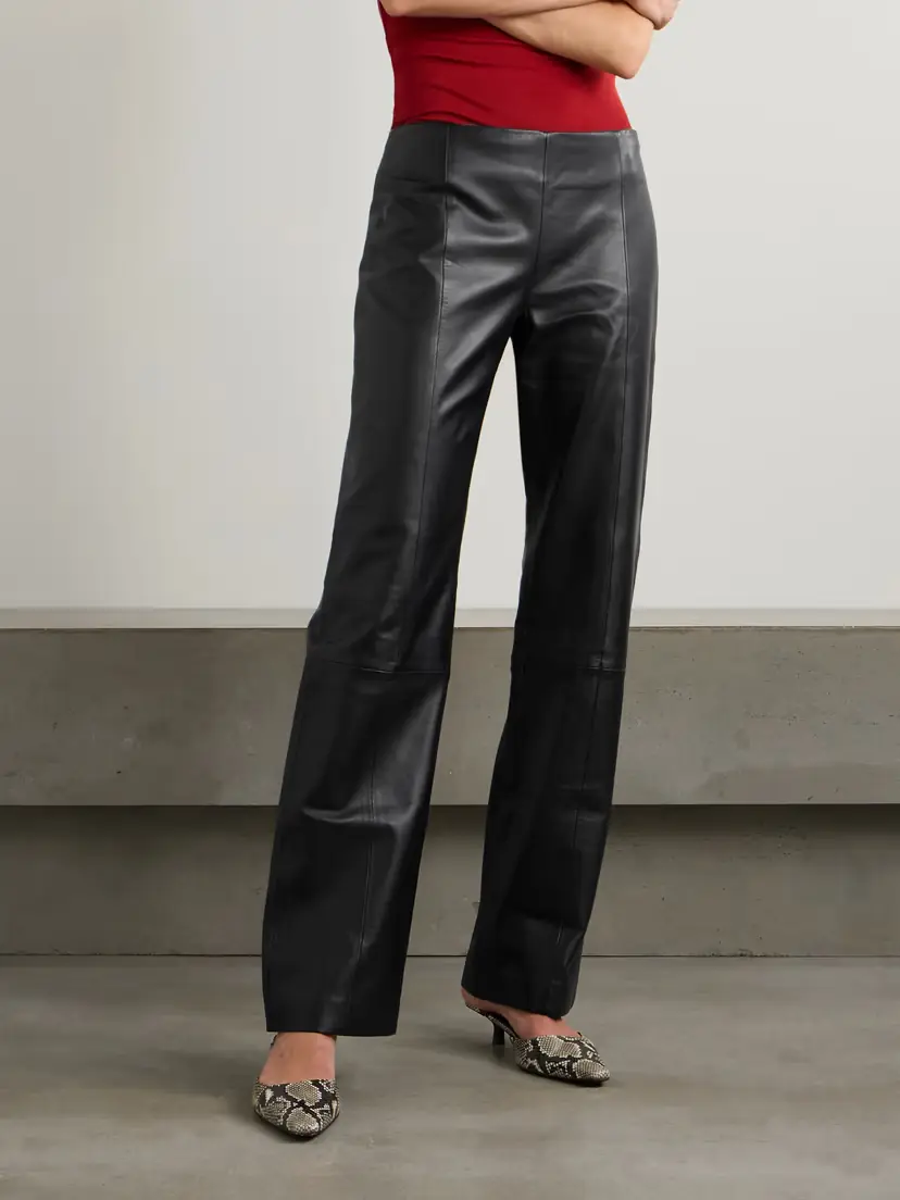 St. Agni Paneled Textured-leather Straight-leg Pants | Thumbnail 3