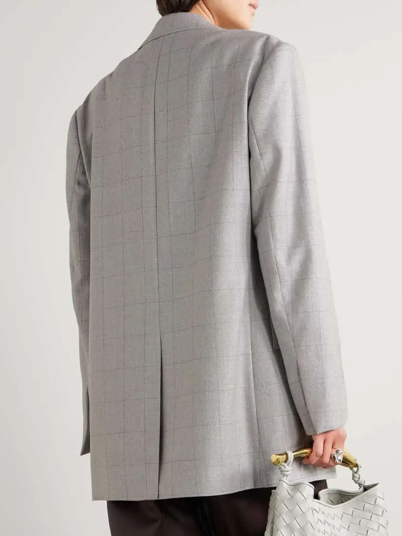 Dries Van Noten Oversized Checked Wool Blazer | Thumbnail 3