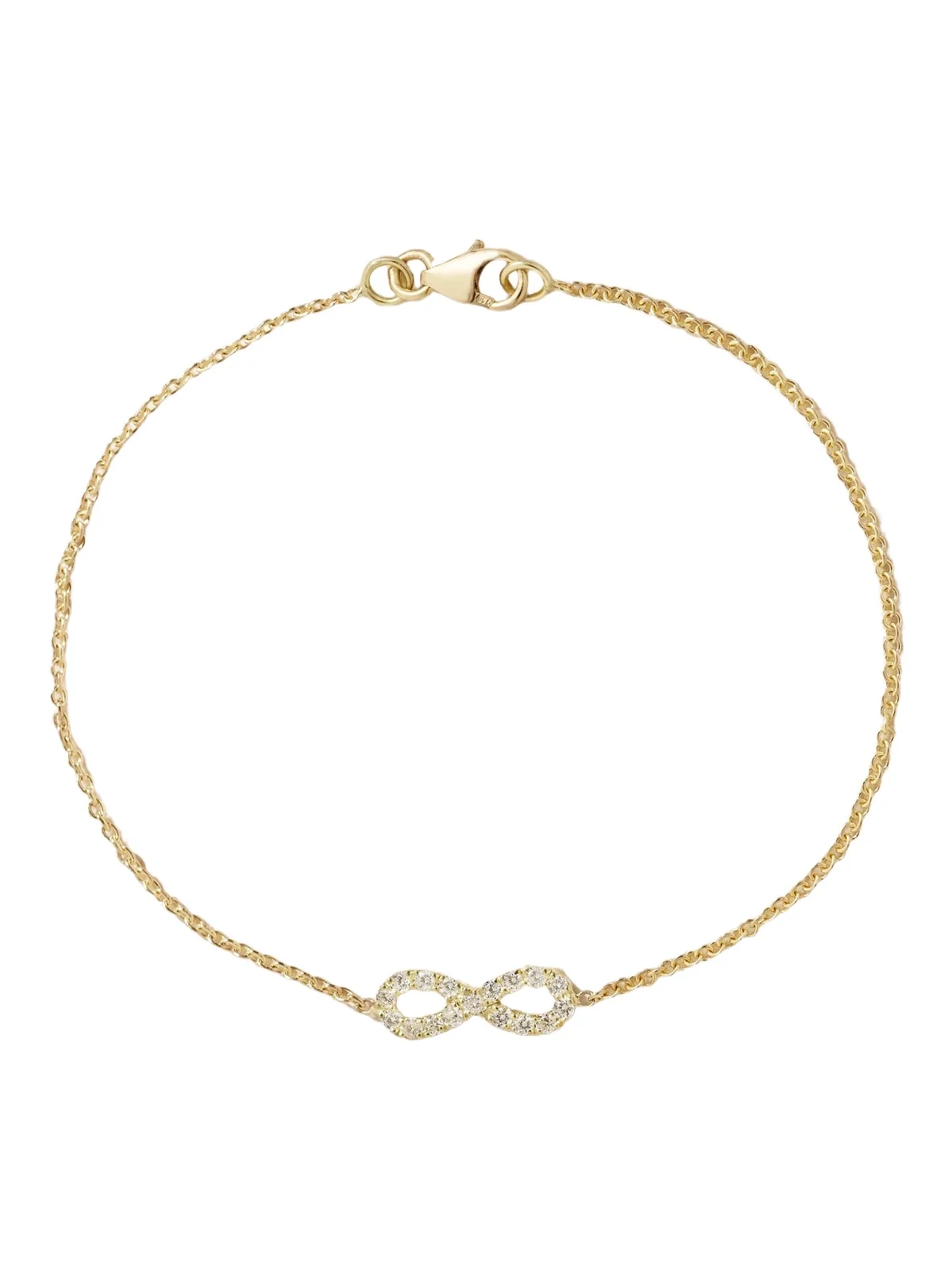 Infinity 18-karat Gold Diamond Bracelet