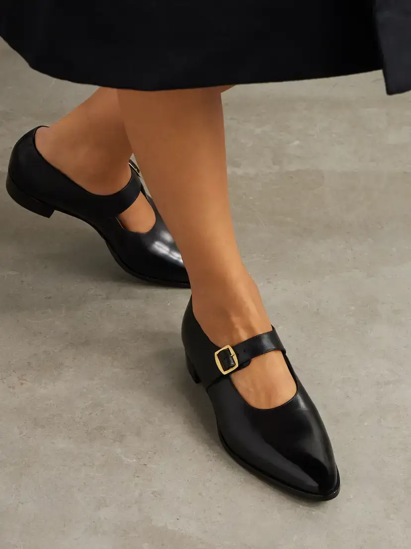 BALLY Gerwin Glossed-leather Mary Jane Flats | Thumbnail 2