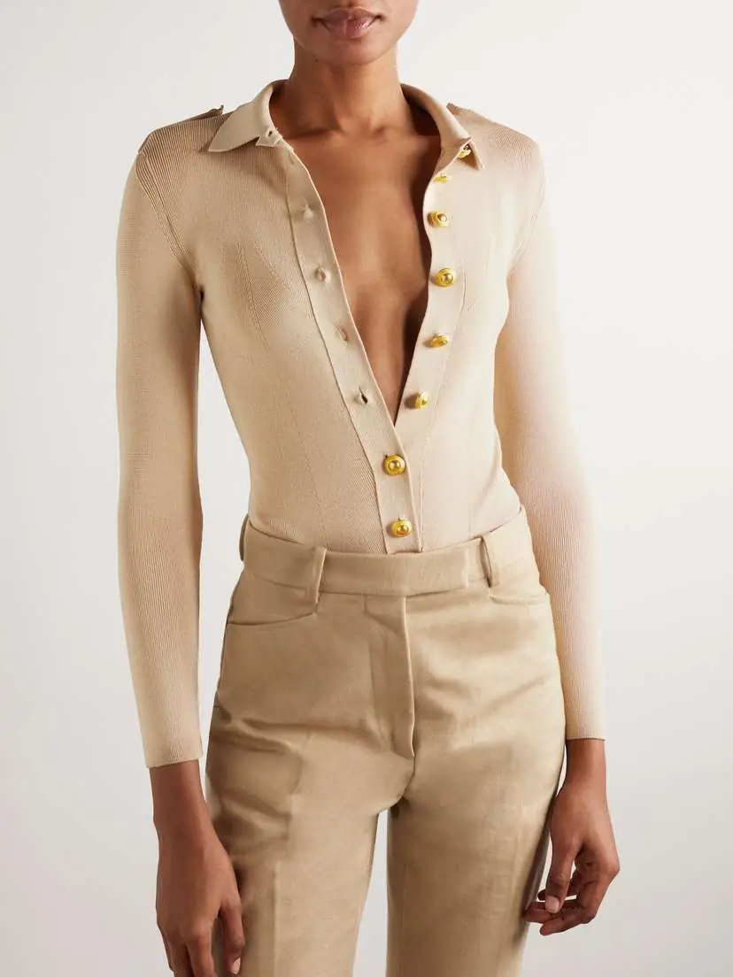 Tom Ford Embellished Stretch-knit Bodysuit | Thumbnail 3