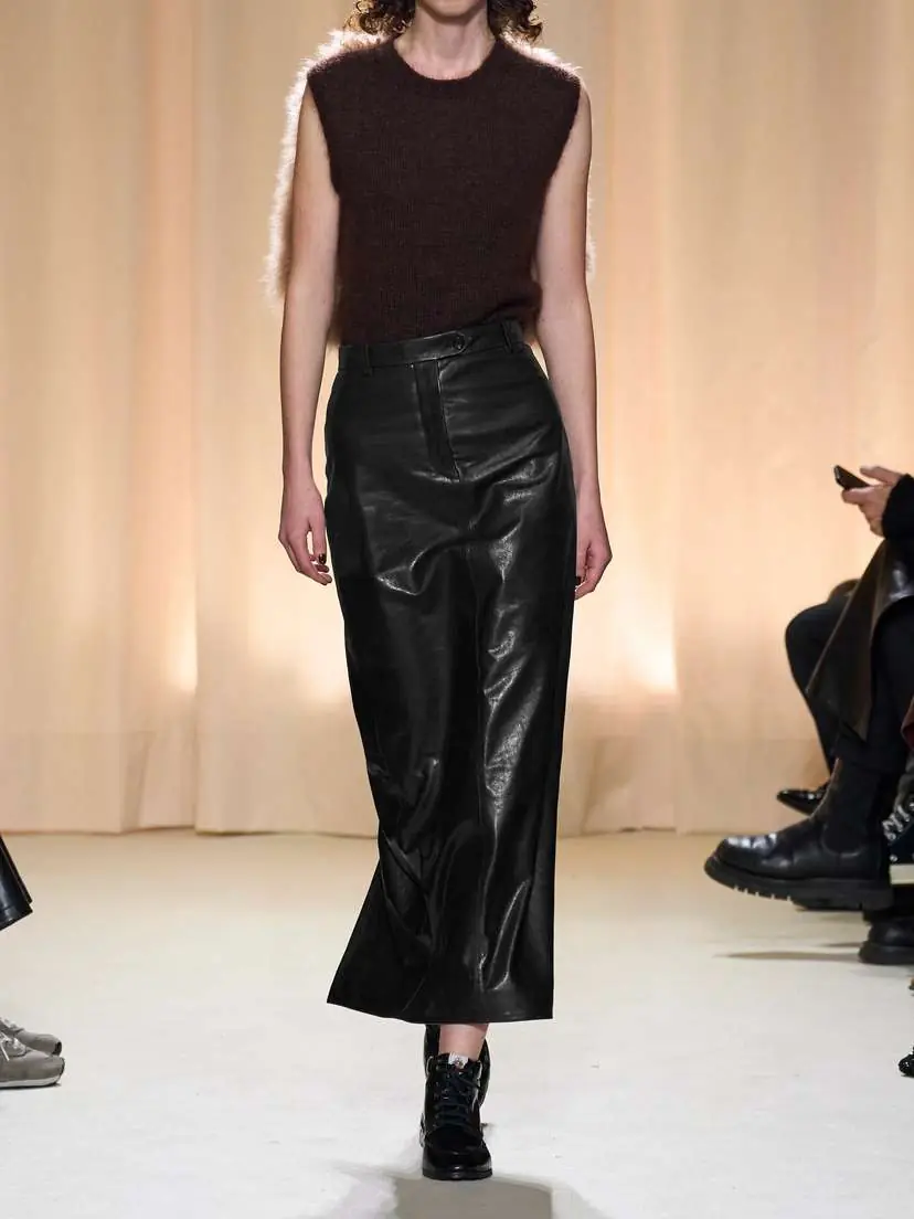 BALLY Leather Midi Skirt | Thumbnail 4
