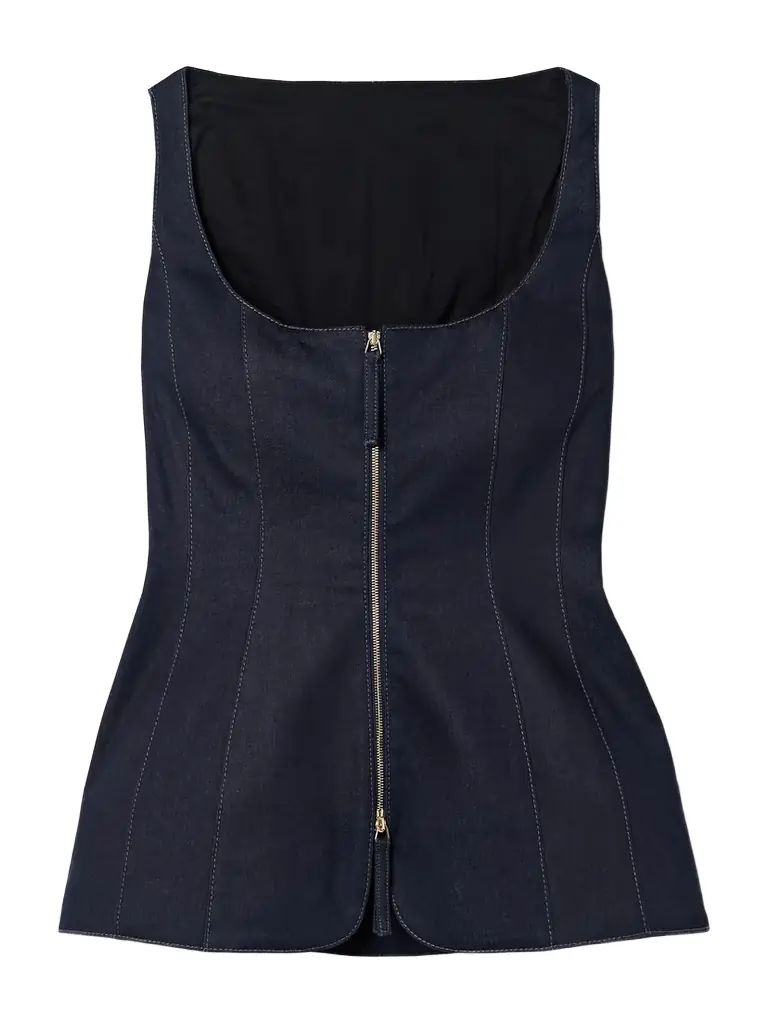 Denim Peplum Tank