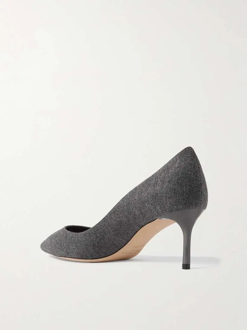Jimmy Choo Romy 60 Felt Point-toe Pumps - IT36 | Thumbnail 3