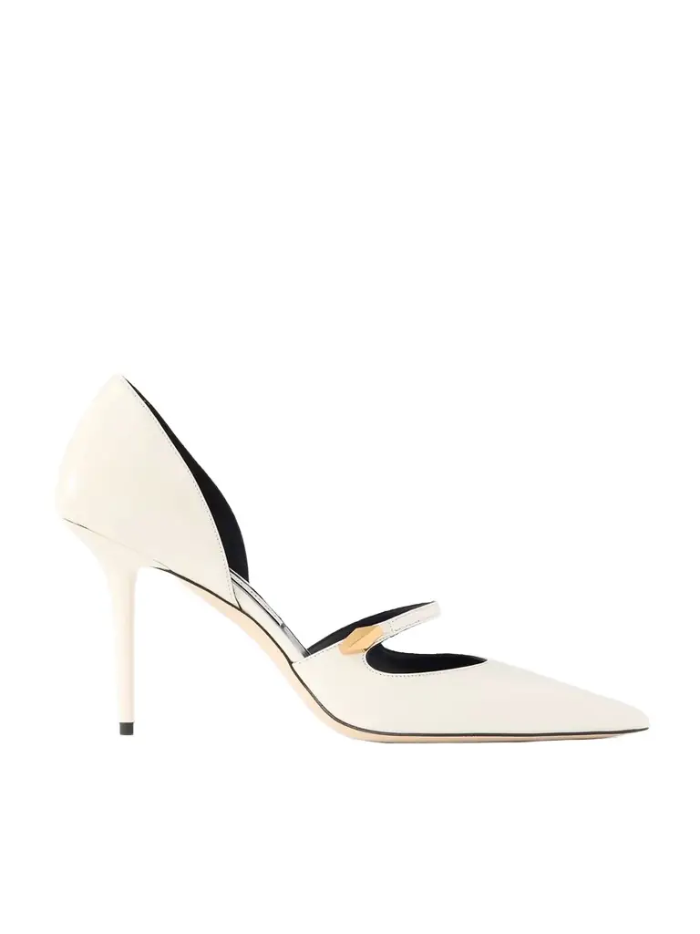Carolyn 90 Embellished Leather Point-toe Pumps