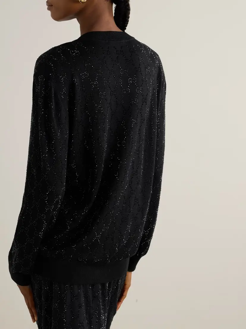 Gucci Crystal-embellished Wool Cardigan | Thumbnail 4 Gucci Crystal-embellished Wool Cardigan | Thumbnail 4