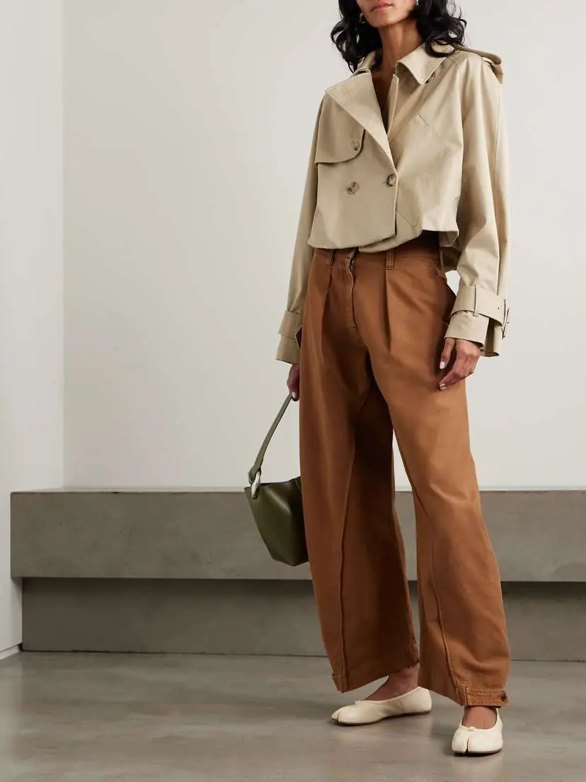 JW Anderson Oversized Cropped Cotton-gabardine Trench Coat - UK 14 | Thumbnail 2 JW Anderson Oversized Cropped Cotton-gabardine Trench Coat - UK 14 | Thumbnail 2