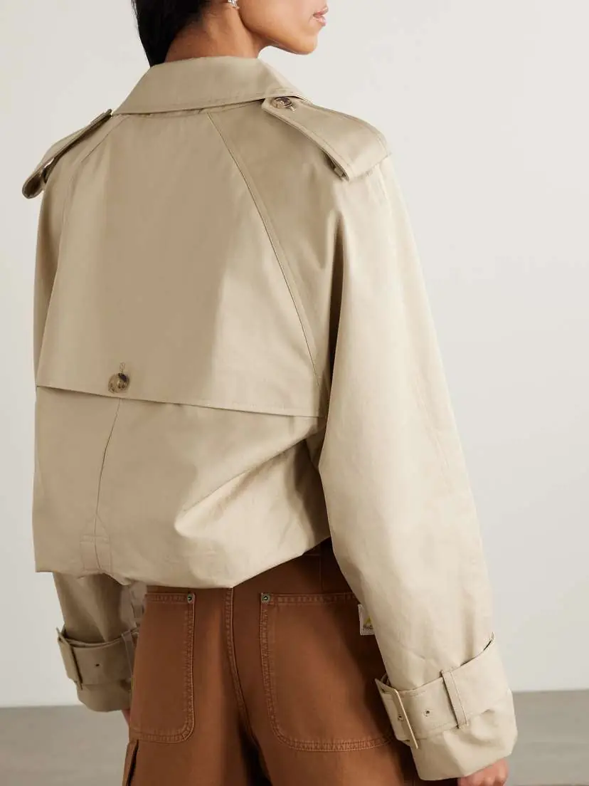 JW Anderson Oversized Cropped Cotton-gabardine Trench Coat - UK 14 | Thumbnail 3 JW Anderson Oversized Cropped Cotton-gabardine Trench Coat - UK 14 | Thumbnail 3
