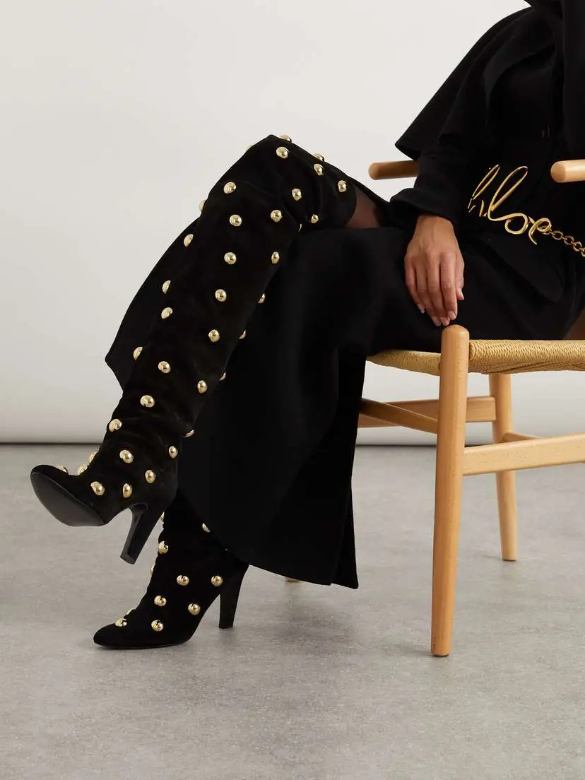 Chloé Studded Suede Over-the-knee Boots | Thumbnail 2