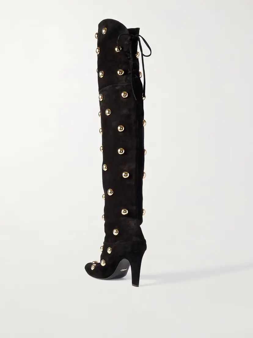 Chloé Studded Suede Over-the-knee Boots | Thumbnail 3