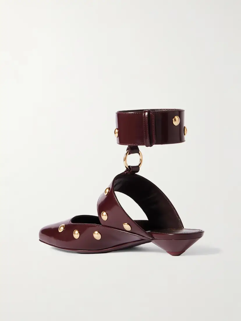 Chloé Jade Studded Leather Mules | Thumbnail 3