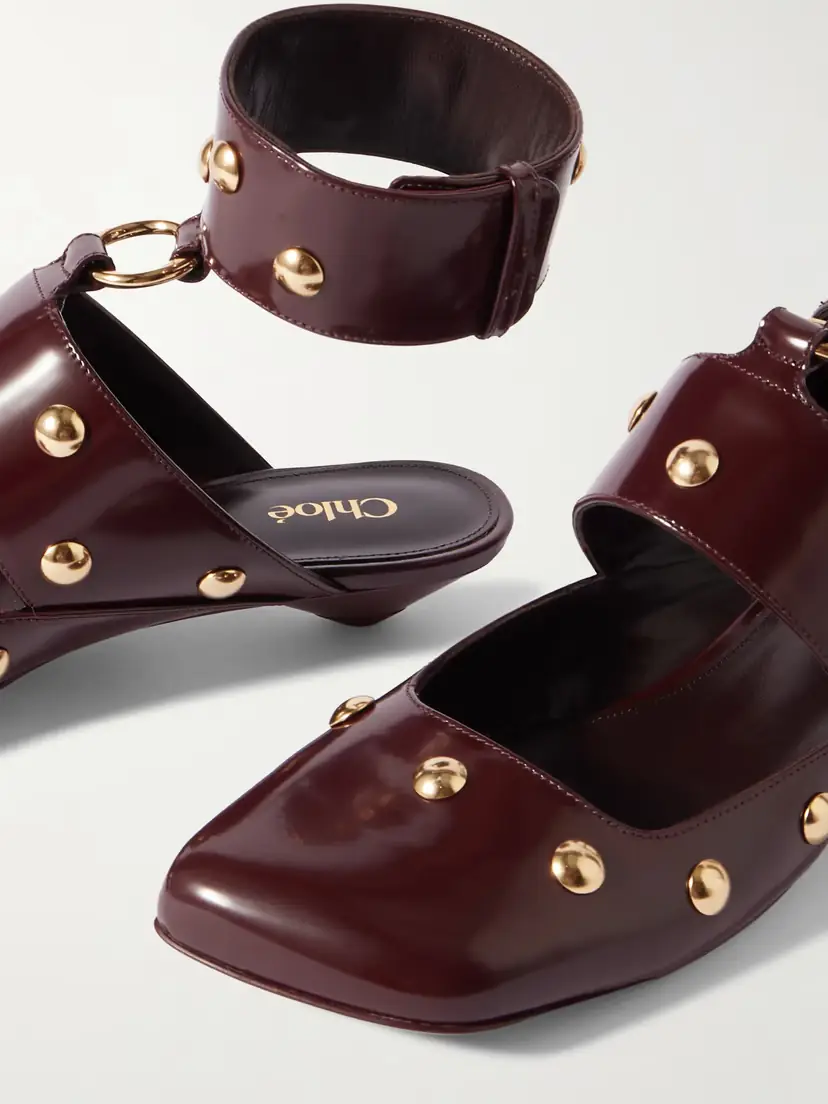 Chloé Jade Studded Leather Mules | Thumbnail 4