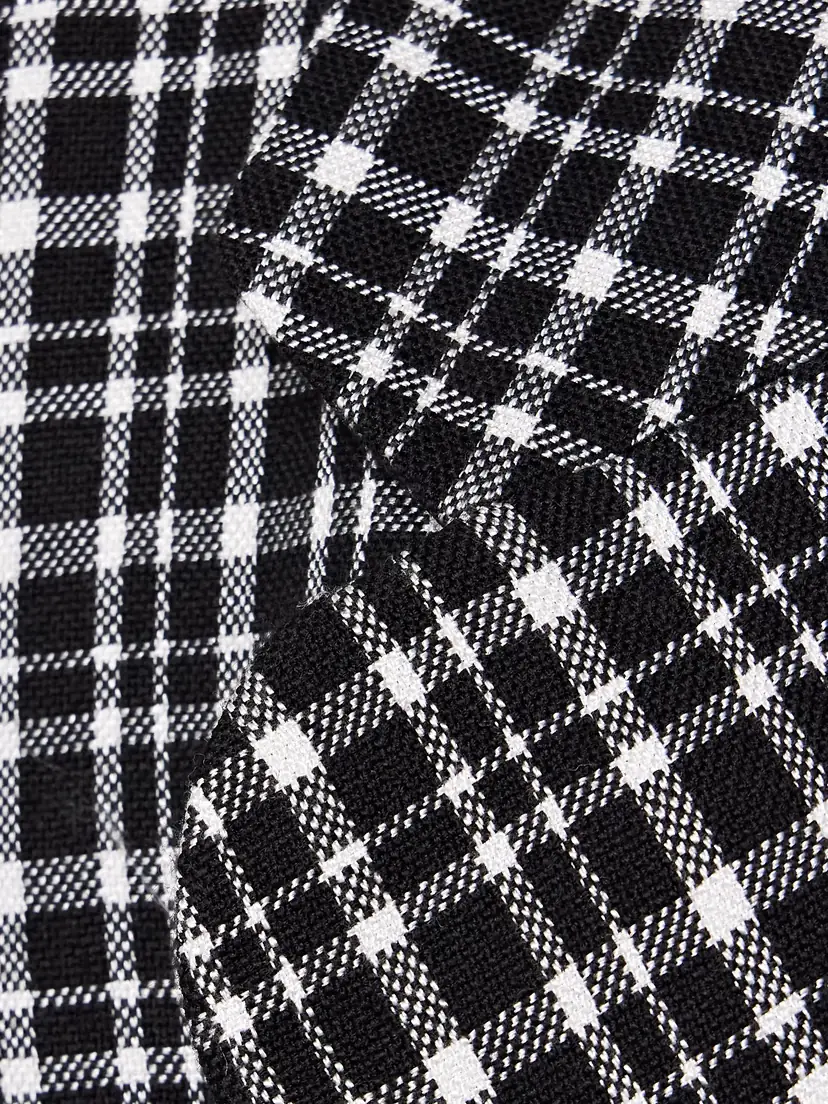 Carolina Herrera Belted Double-breasted Checked Woven Coat | Thumbnail 6 Carolina Herrera Belted Double-breasted Checked Woven Coat | Thumbnail 6