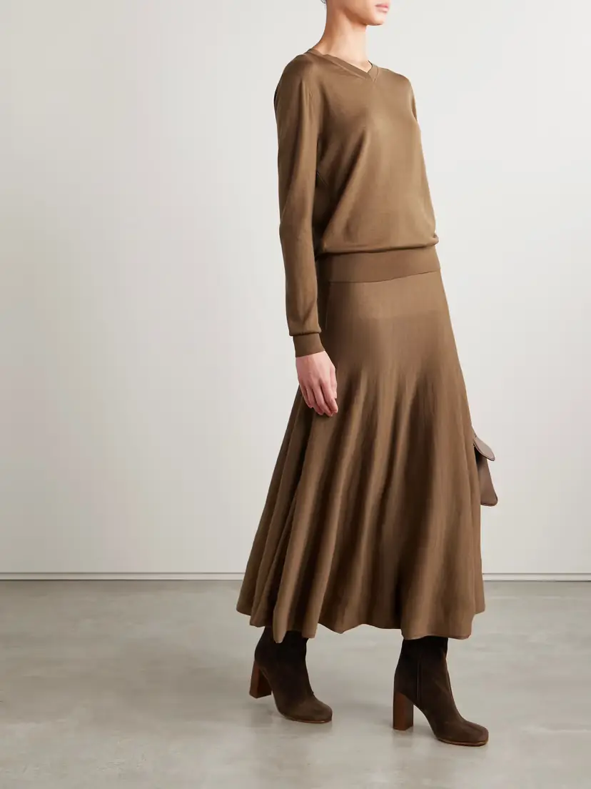 Khaite Mayu Wool-blend Midi Skirt | Thumbnail 2