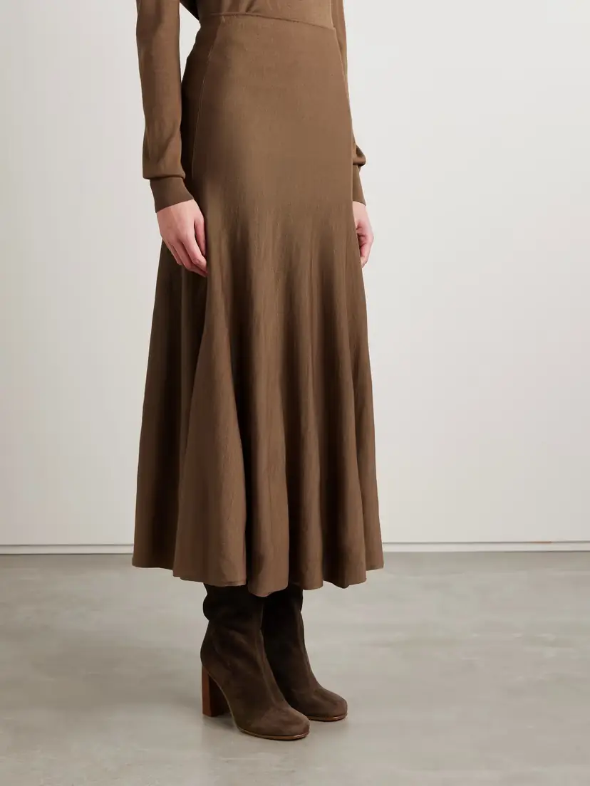 Khaite Mayu Wool-blend Midi Skirt | Thumbnail 3