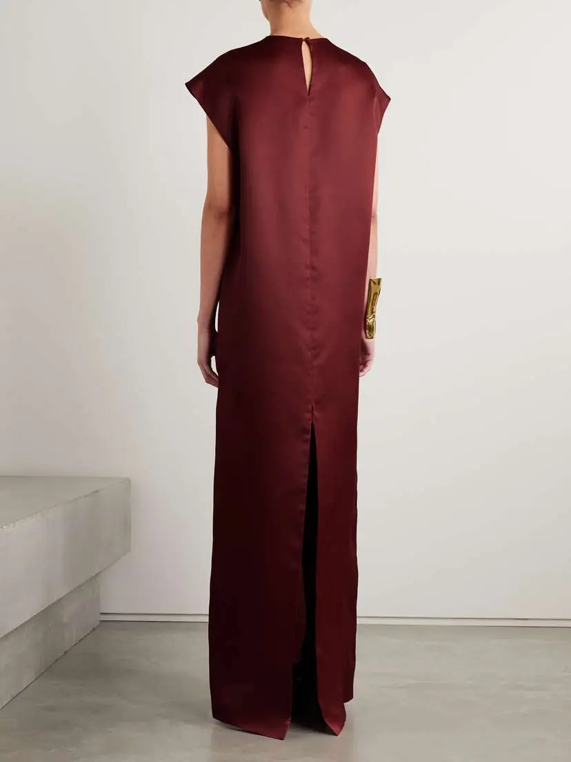 Khaite Lohan Silk-gazar Maxi Dress | Thumbnail 3