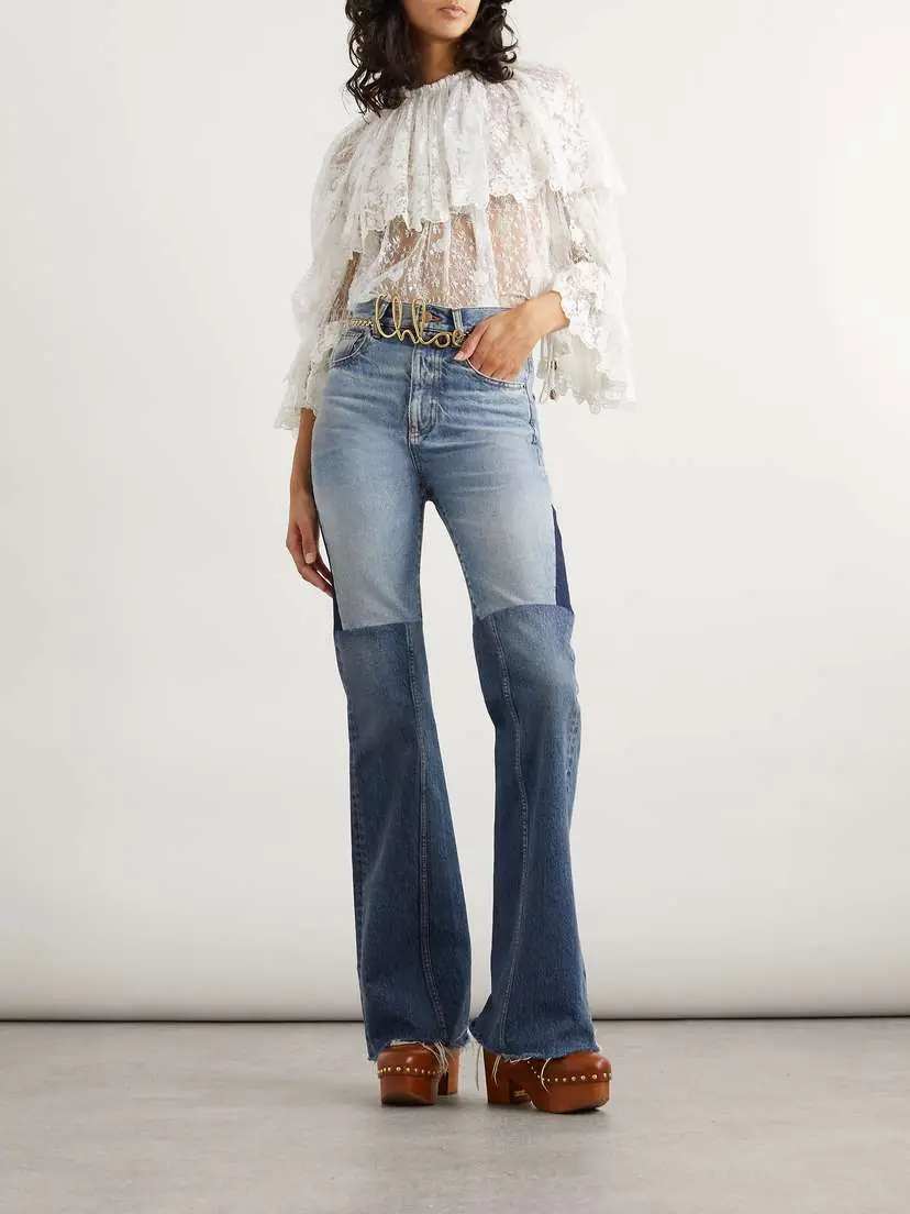 Chloé Ruffled Corded Lace Blouse | Thumbnail 2 Chloé Ruffled Corded Lace Blouse | Thumbnail 2