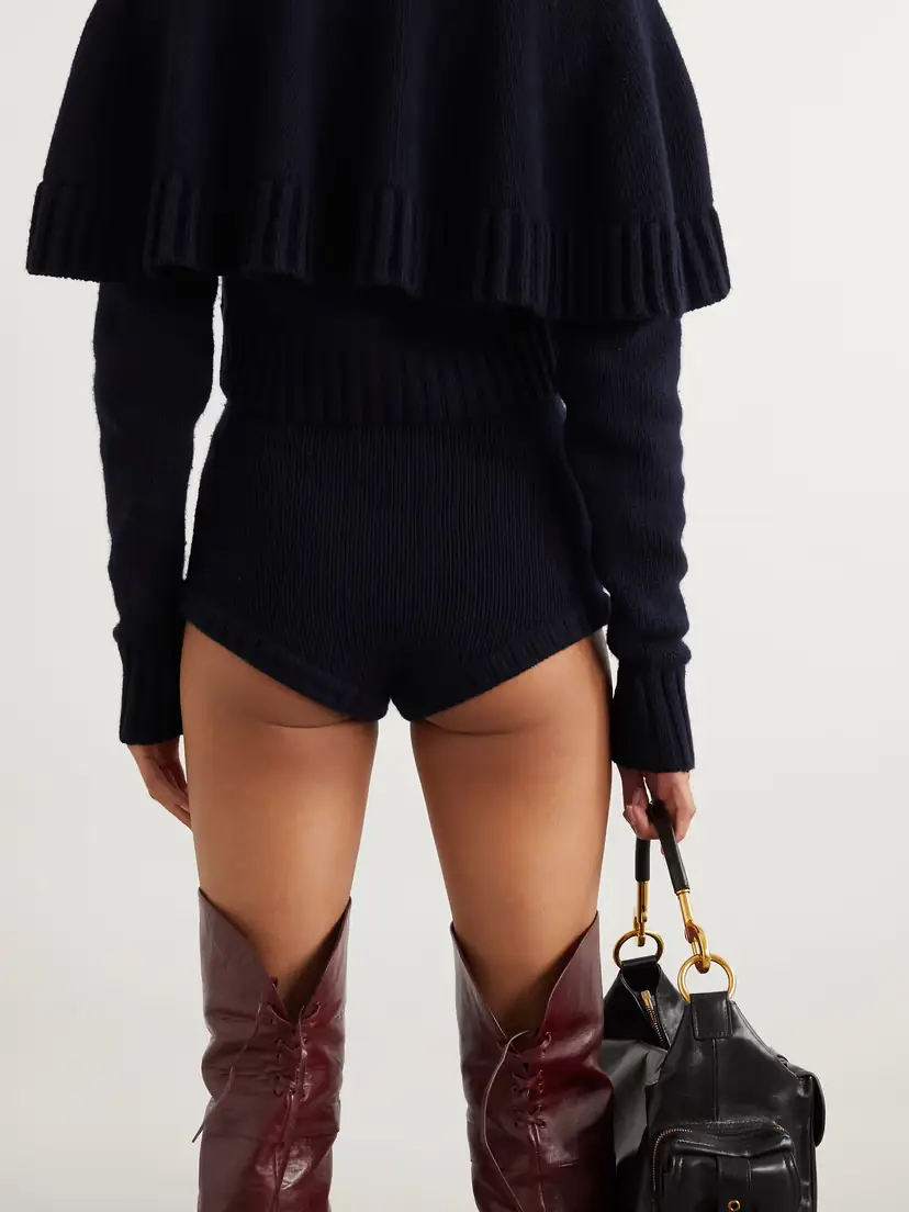 Chloé Knitted Wool And Cashmere-blend Shorts | Thumbnail 4 Chloé Knitted Wool And Cashmere-blend Shorts | Thumbnail 4