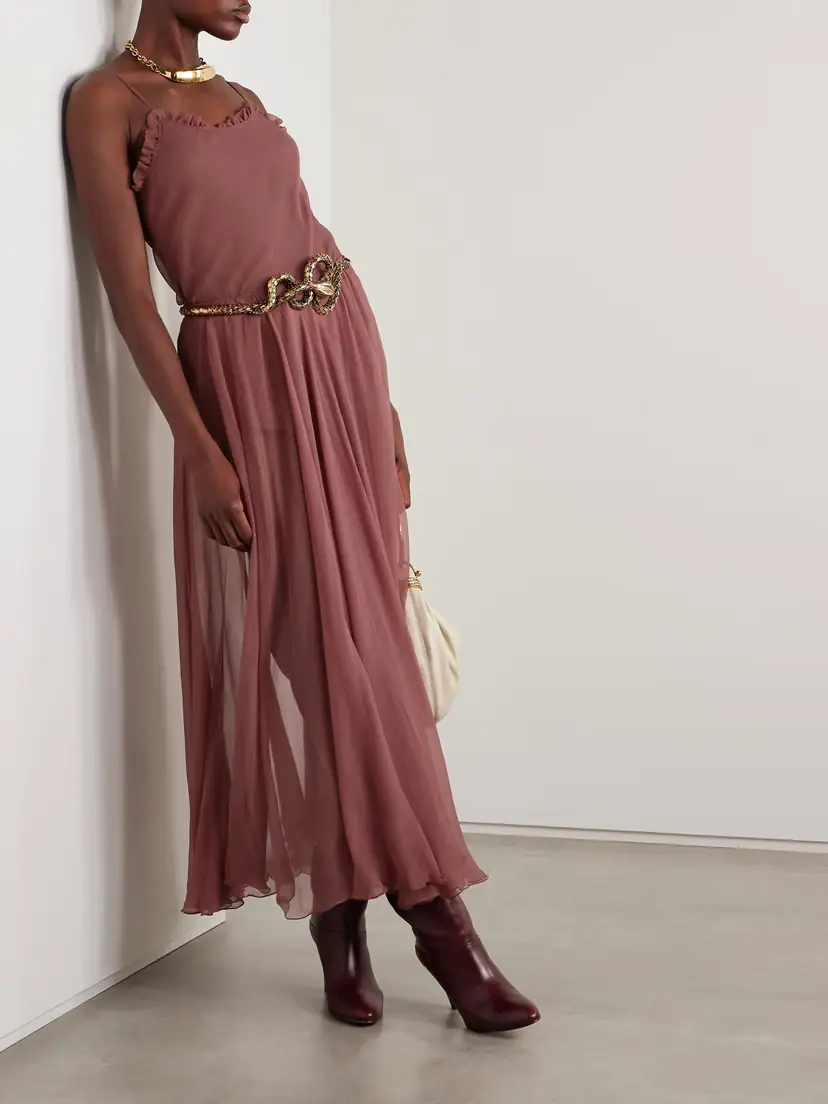 Chloé Ruffled Silk-crepon Camisole | Thumbnail 2