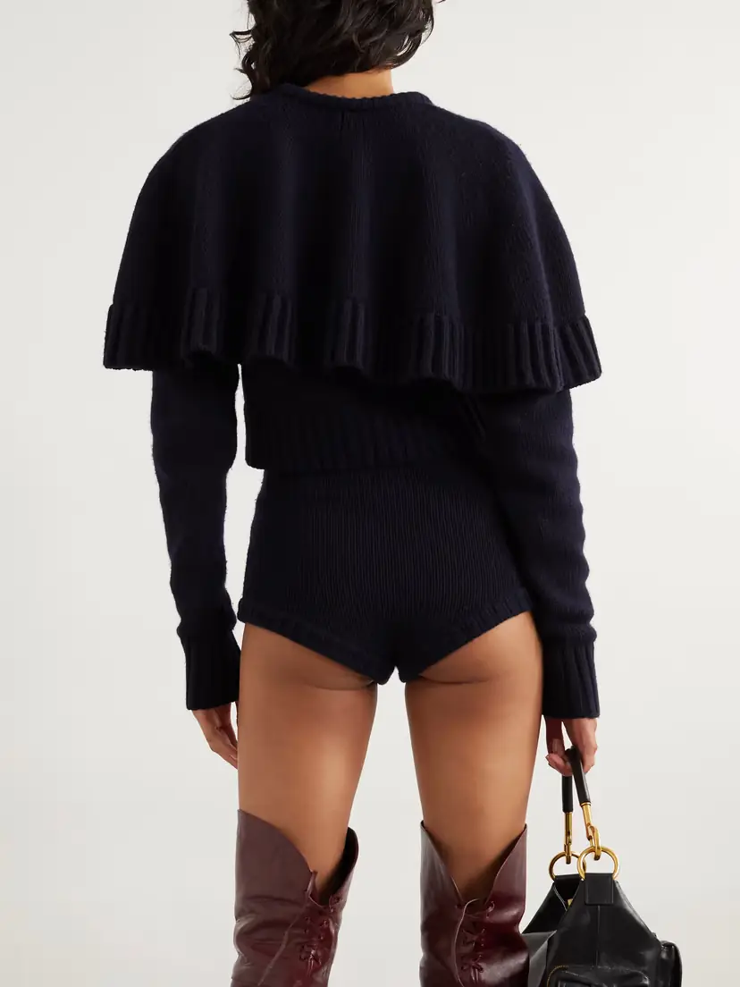 Chloé Cape-effect Wool And Cashmere-blend Cardigan | Thumbnail 4 Chloé Cape-effect Wool And Cashmere-blend Cardigan | Thumbnail 4
