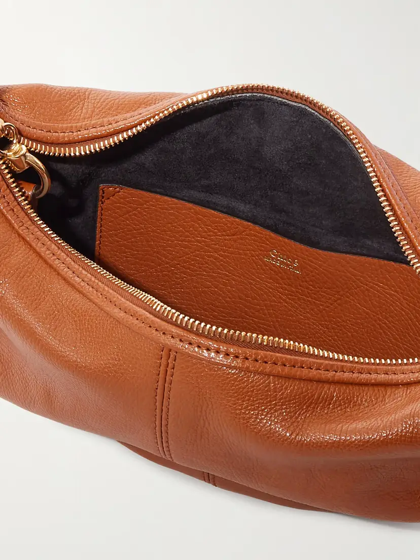 Chloé Bracelet Embellished Glossed Textured-leather Shoulder Bag | Thumbnail 5 Chloé Bracelet Embellished Glossed Textured-leather Shoulder Bag | Thumbnail 5