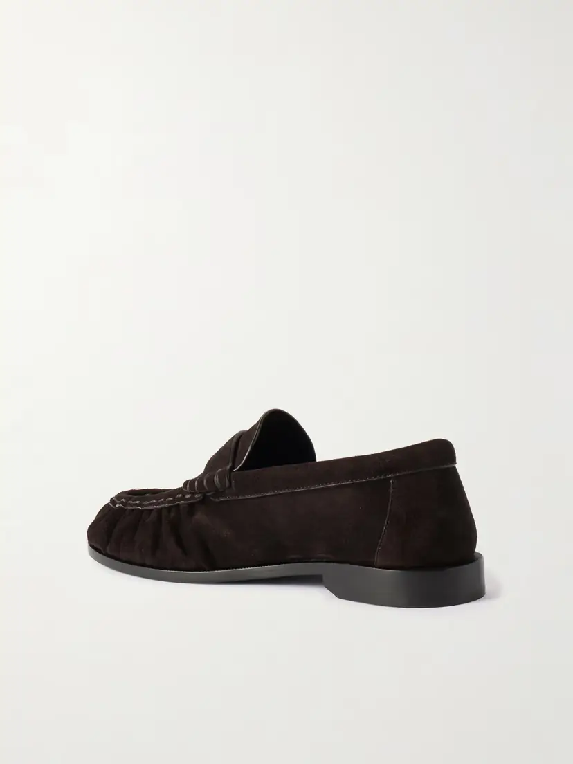 Saint Laurent Le Loafer Logo-embellished Suede Loafers | Thumbnail 3 Saint Laurent Le Loafer Logo-embellished Suede Loafers | Thumbnail 3