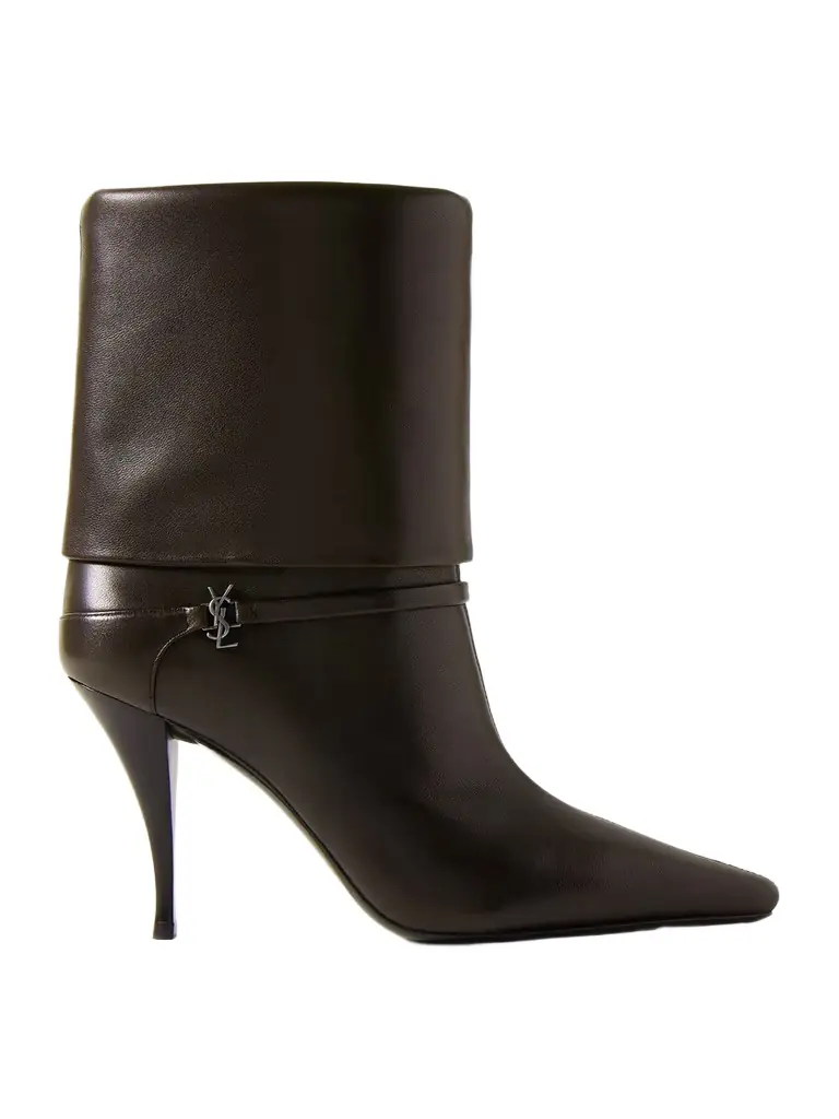 Saint Laurent Niki Embellished Leather Ankle Boots | Image 1 Saint Laurent Niki Embellished Leather Ankle Boots | Image 1