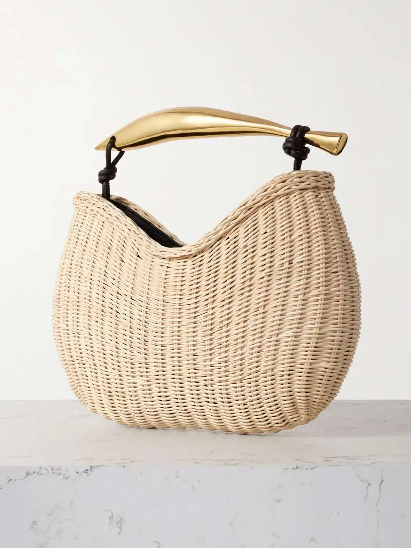 Bottega Veneta Sardine Small Leather-trimmed Raffia Tote | Thumbnail 3 Bottega Veneta Sardine Small Leather-trimmed Raffia Tote | Thumbnail 3