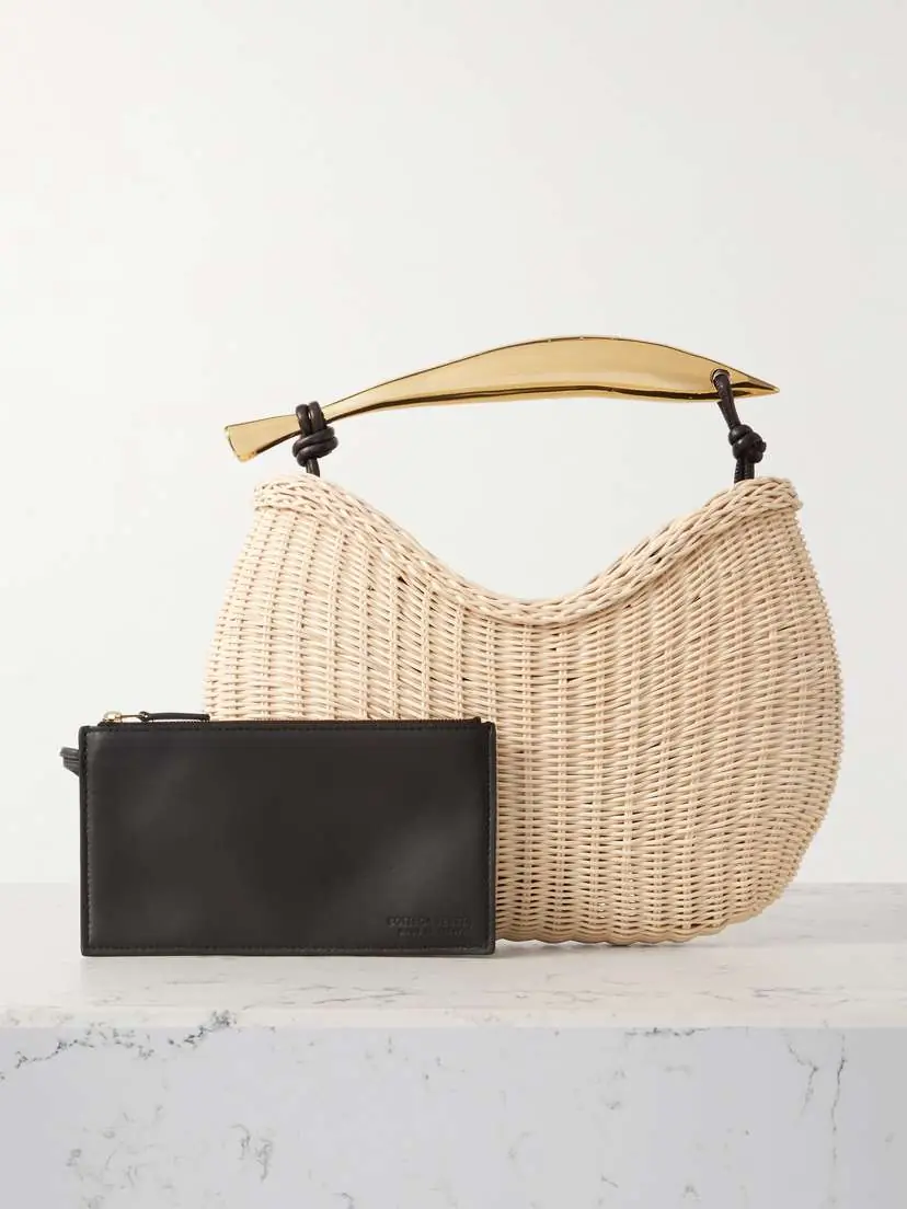 Bottega Veneta Sardine Small Leather-trimmed Raffia Tote | Thumbnail 6 Bottega Veneta Sardine Small Leather-trimmed Raffia Tote | Thumbnail 6