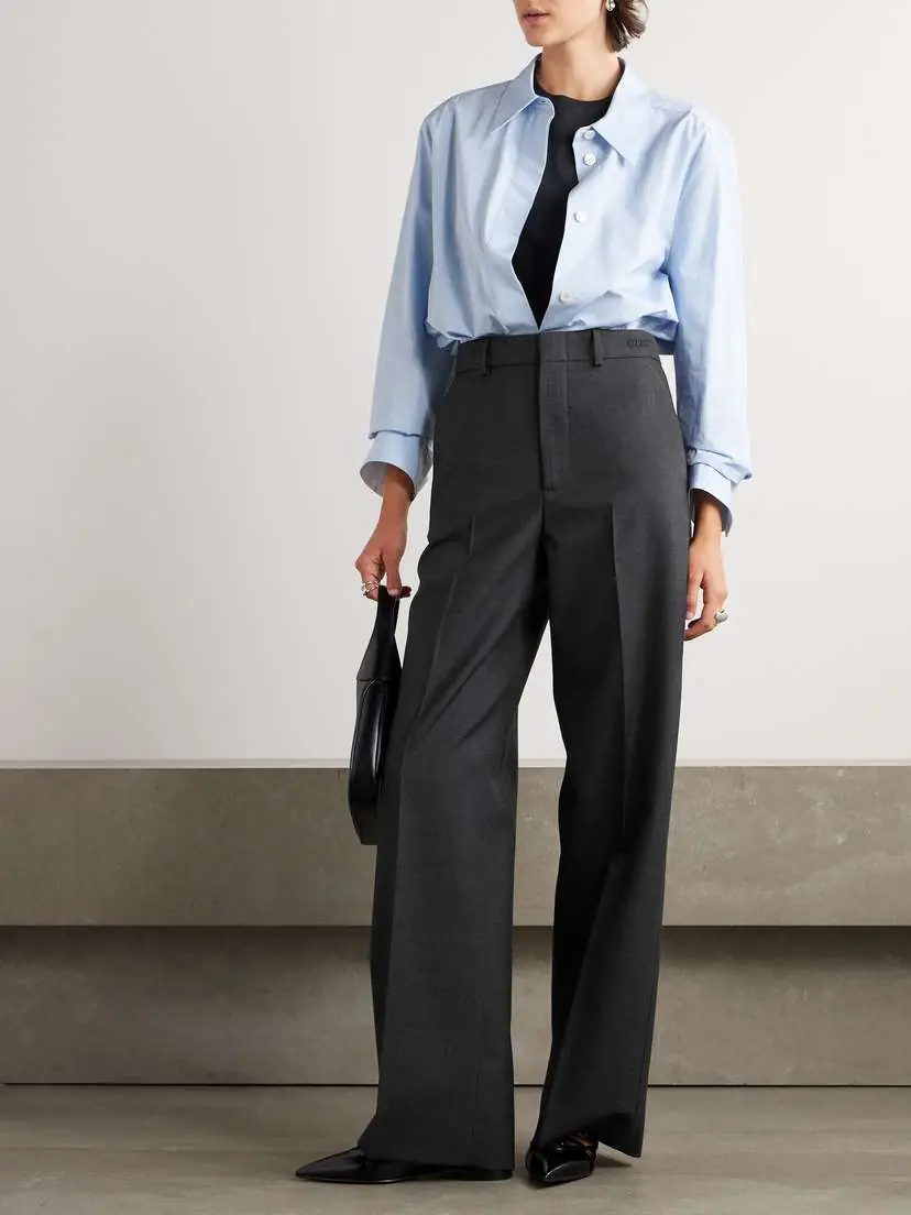 Gucci Pleated Wide-leg Wool Trousers | Thumbnail 2