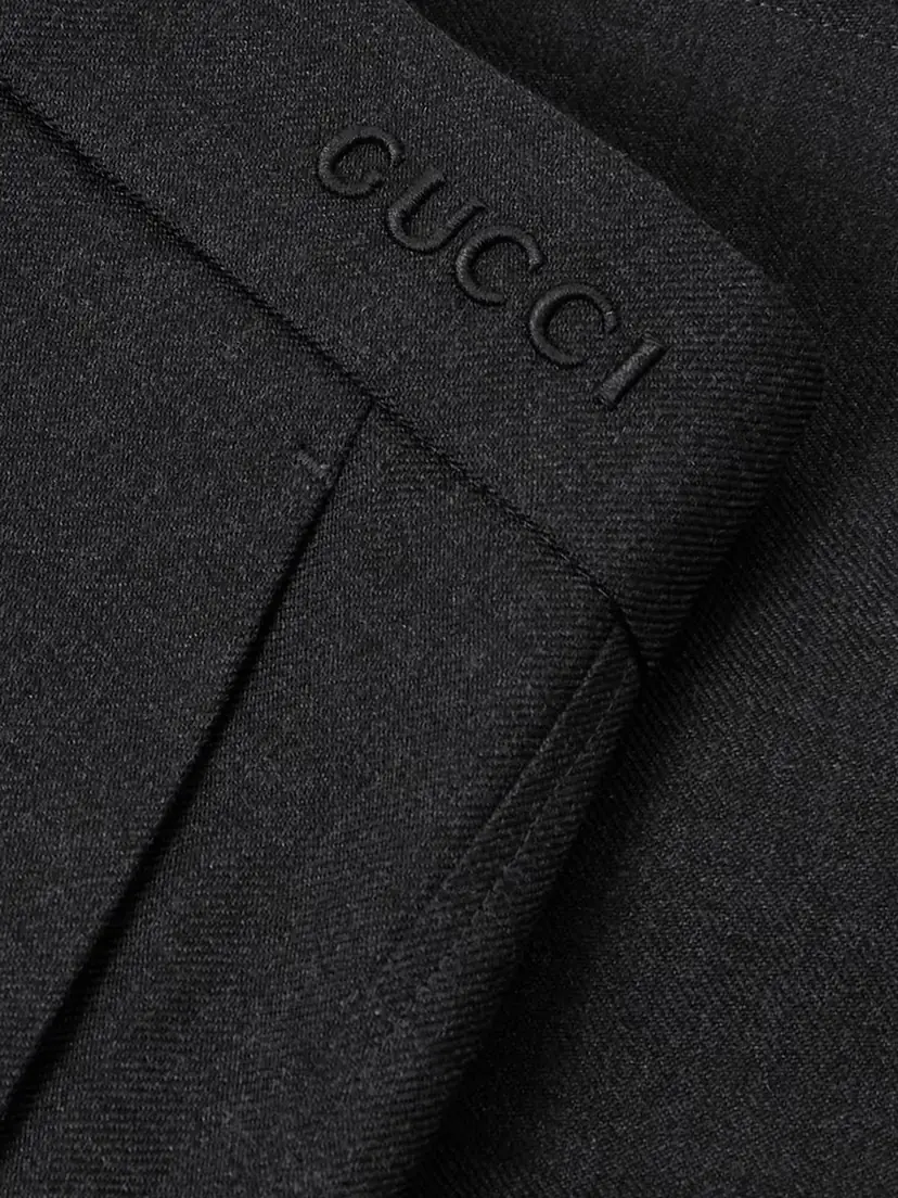 Gucci Pleated Wide-leg Wool Trousers | Thumbnail 4