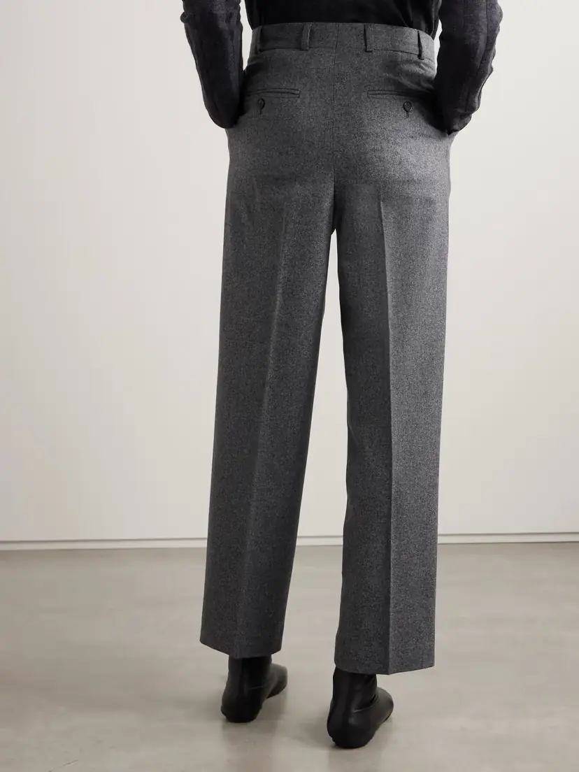 TOTEME Pleated Wool-blend Felt Wide-leg Pants | Thumbnail 4 TOTEME Pleated Wool-blend Felt Wide-leg Pants | Thumbnail 4