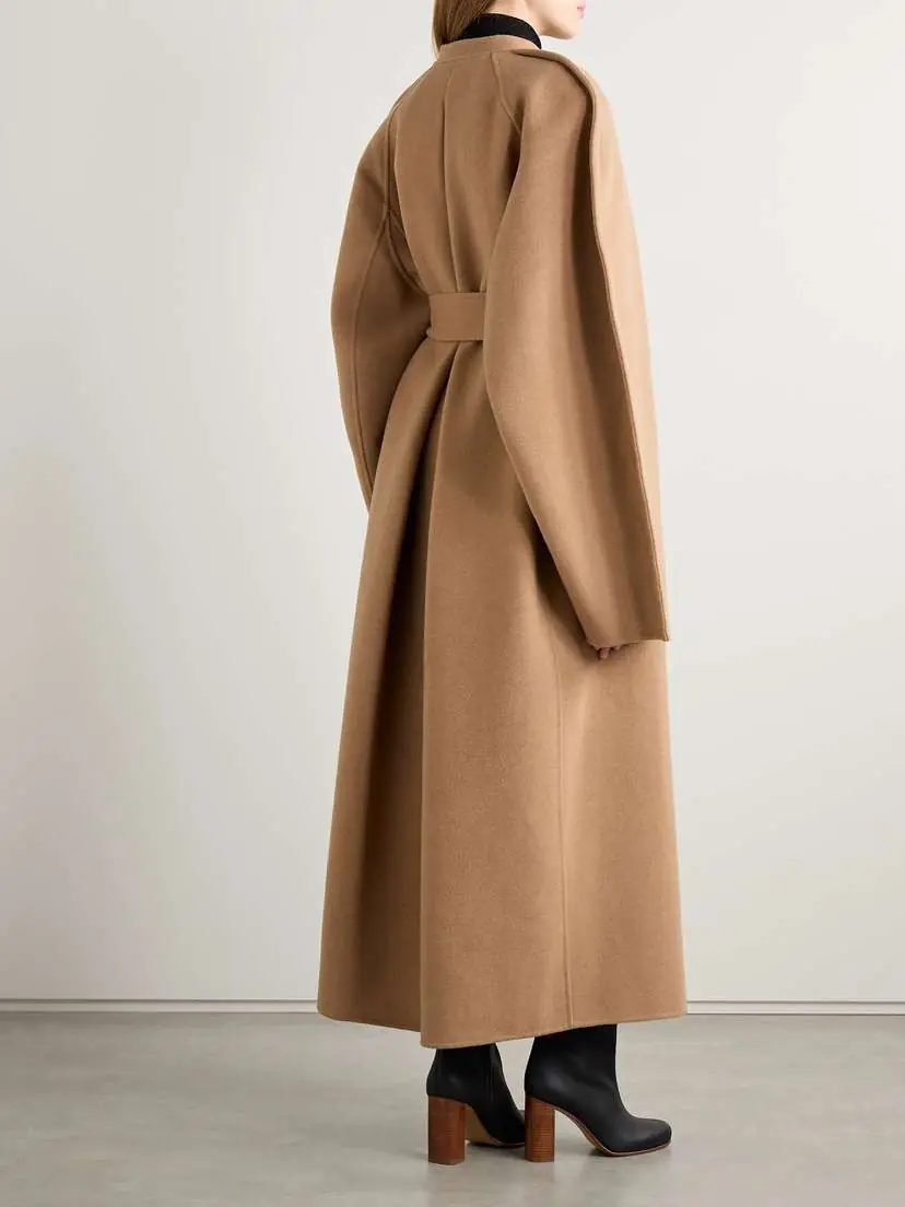 Khaite Rothen Oversized Belted Wool Coat | Thumbnail 3