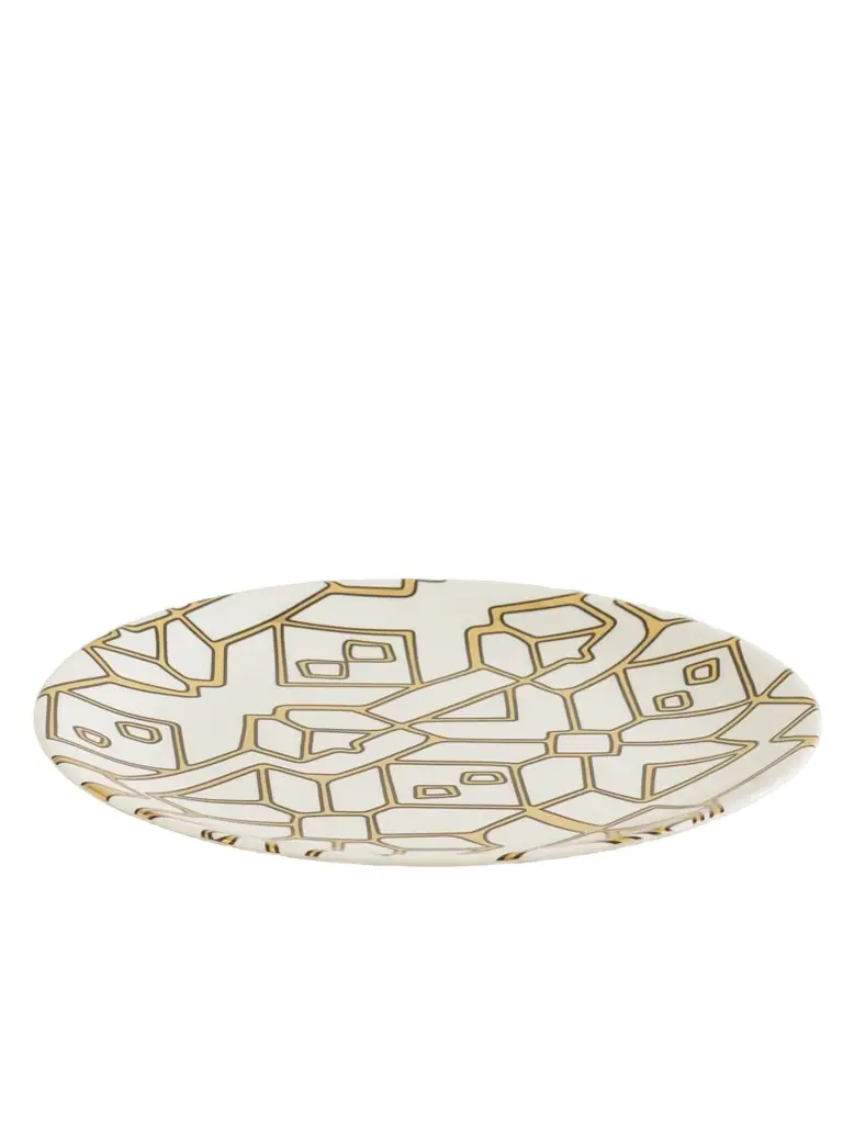 NIMEROLOGY Here Comes The Sun 31cm Gold-plated Bone China Charger Plate | Image 1 NIMEROLOGY Here Comes The Sun 31cm Gold-plated Bone China Charger Plate | Image 1