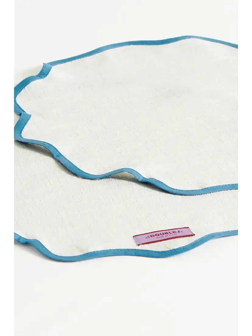 La DoubleJ Set Of Two Scalloped Cotton-blend Placemats | Thumbnail 3 La DoubleJ Set Of Two Scalloped Cotton-blend Placemats | Thumbnail 3