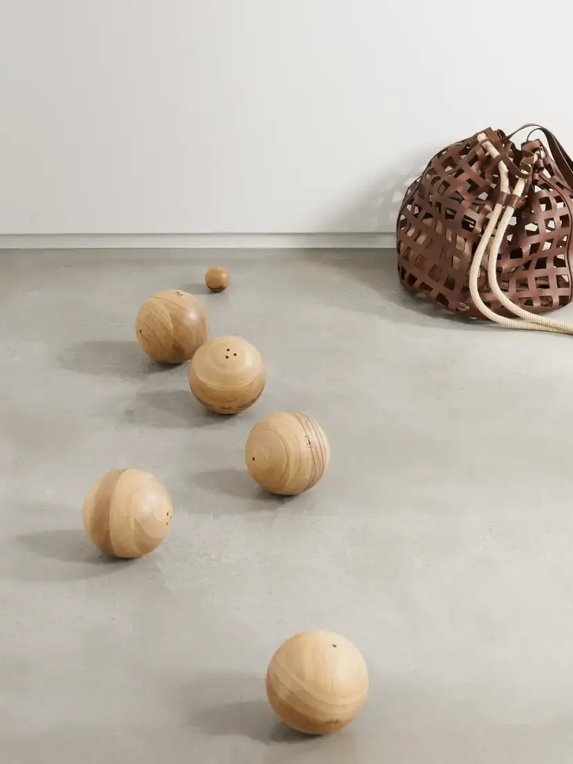 Brunello Cucinelli Walnut And Leather Bowls Set | Thumbnail 2