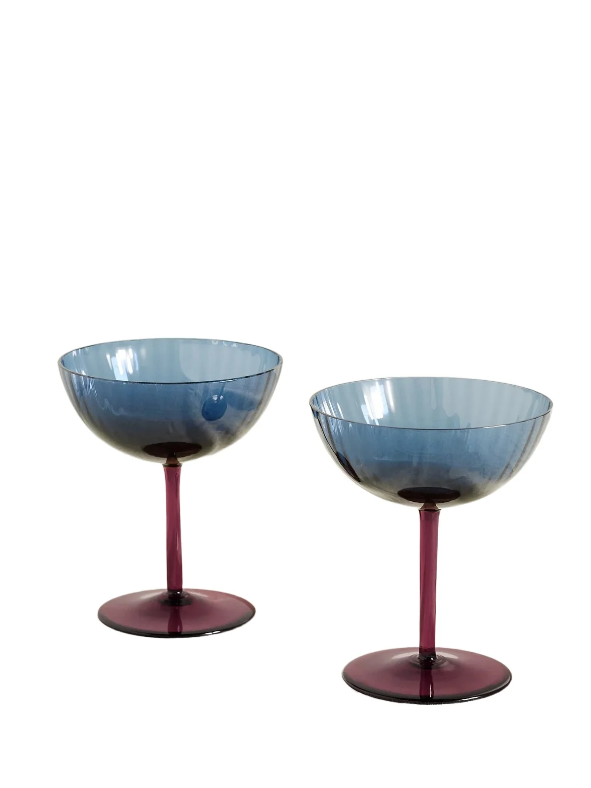 La DoubleJ Set Of Two Murano Glass Champagne Coupes