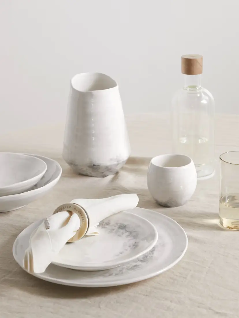 Brunello Cucinelli Set Of Two Glazed Ceramic Plates | Thumbnail 2 Brunello Cucinelli Set Of Two Glazed Ceramic Plates | Thumbnail 2