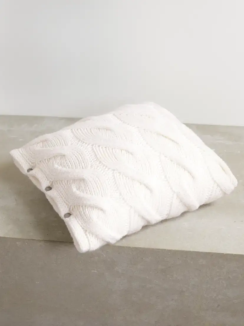 Brunello Cucinelli Cable-knit Cashmere Cushion