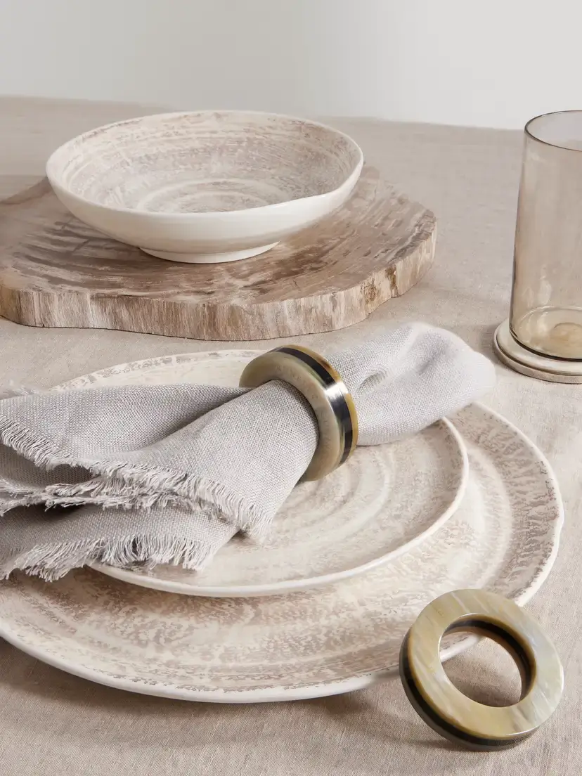 Brunello Cucinelli Set Of Six Horn Napkin Rings | Thumbnail 2