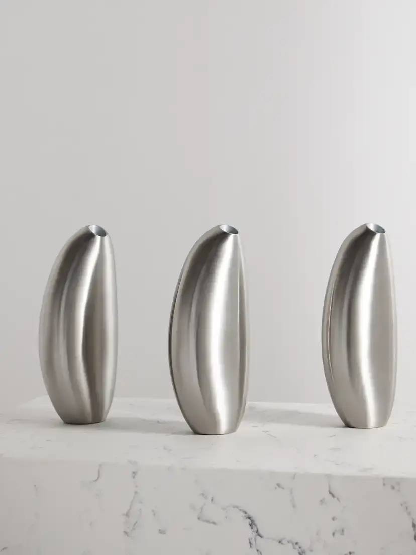 Fourth Street Puddle Set Of Three Silver-tone Candlesticks | Image 1 Fourth Street Puddle Set Of Three Silver-tone Candlesticks | Image 1