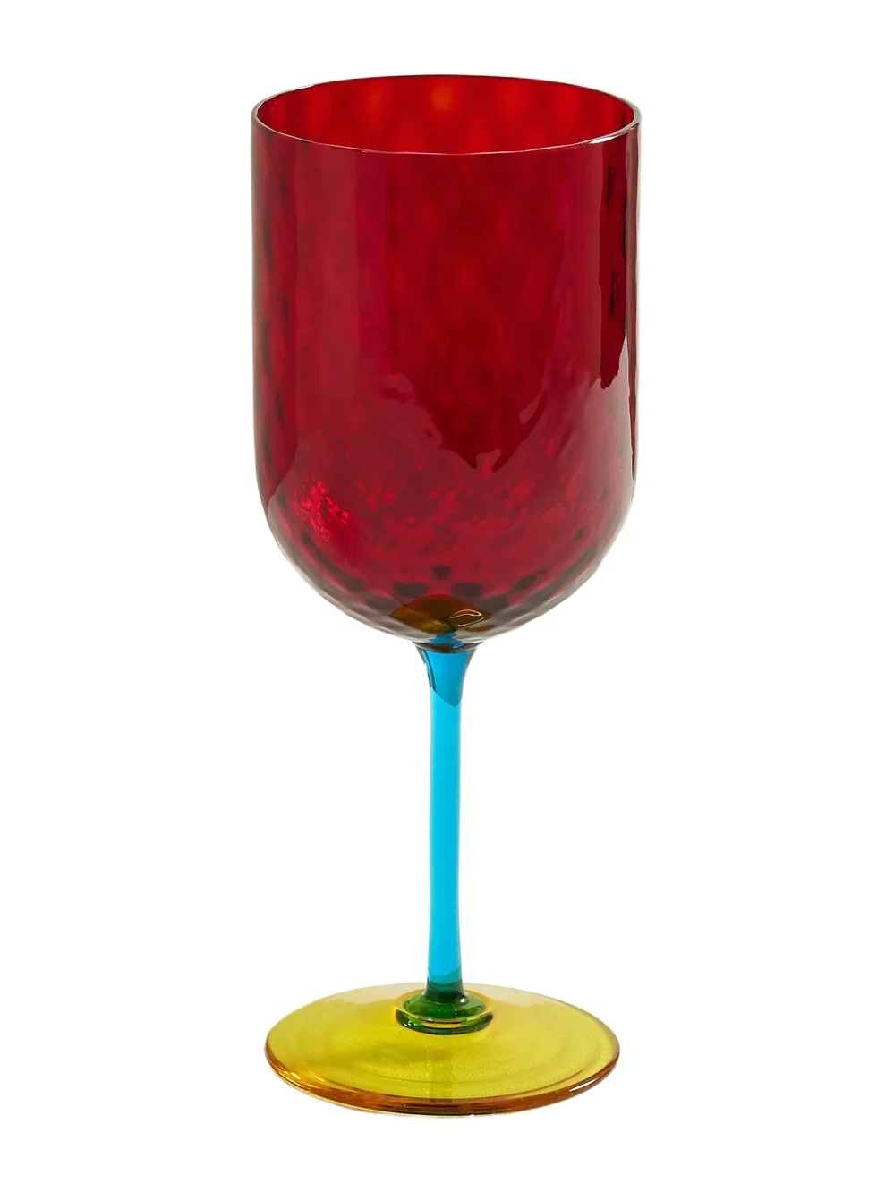 Dolce & Gabbana Color-block Murano Red Wine Glass