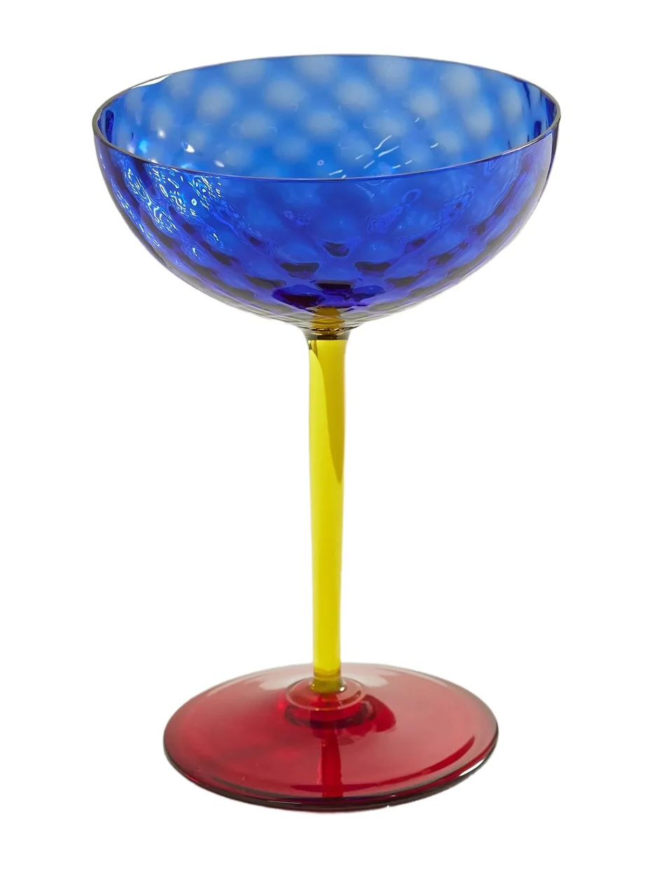 Dolce & Gabbana Color-block Murano Champagne Glass